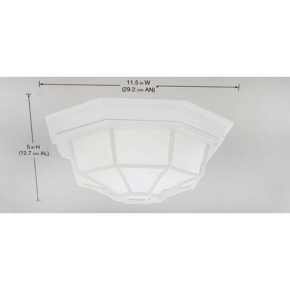 Exterior‎ Ceiling Light Hampton Bay Exterior Ceiling Light White Finish 240 216 - Picture 2 of 12